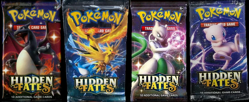 Hidden Fates English booster pack artwork