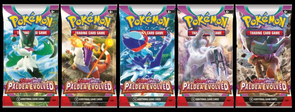 Paldea Evolved English booster pack artwork
