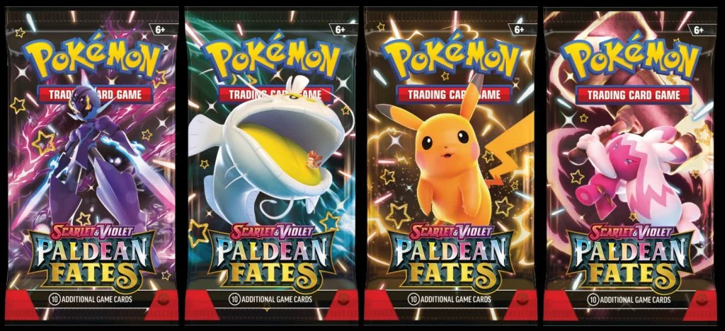 Paldean Fates English booster pack artwork