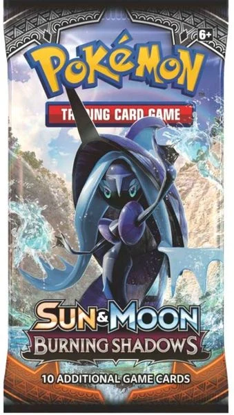 Burning Shadows English booster pack artwork