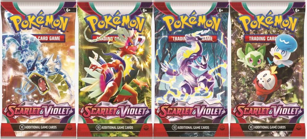 Scarlet & Violet English booster pack artwork