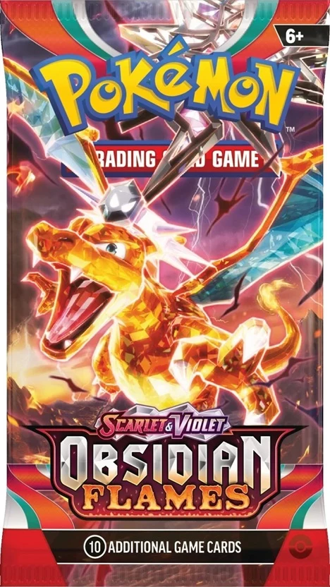 Obsidian Flames English booster pack artwork