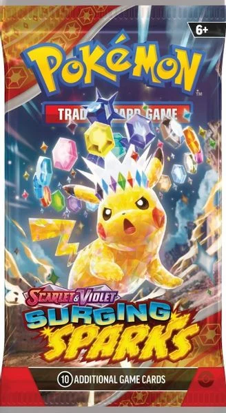 Surging Sparks English booster pack artwork