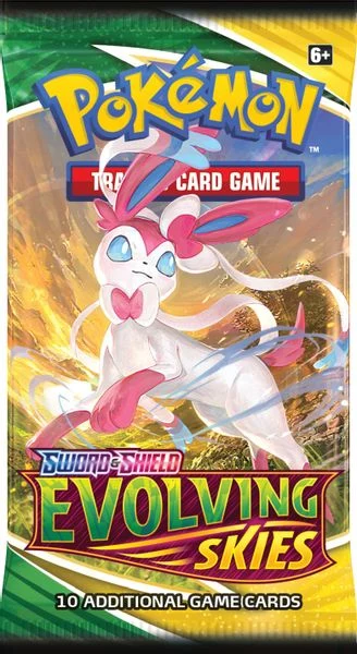 Evolving Skies English booster pack artwork