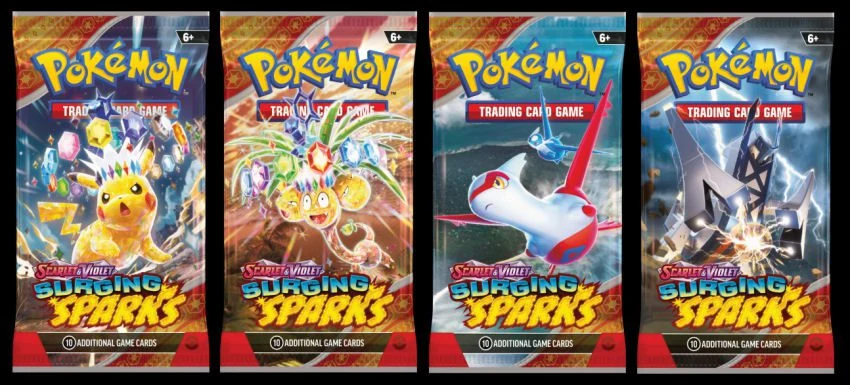Surging Sparks English booster pack artwork